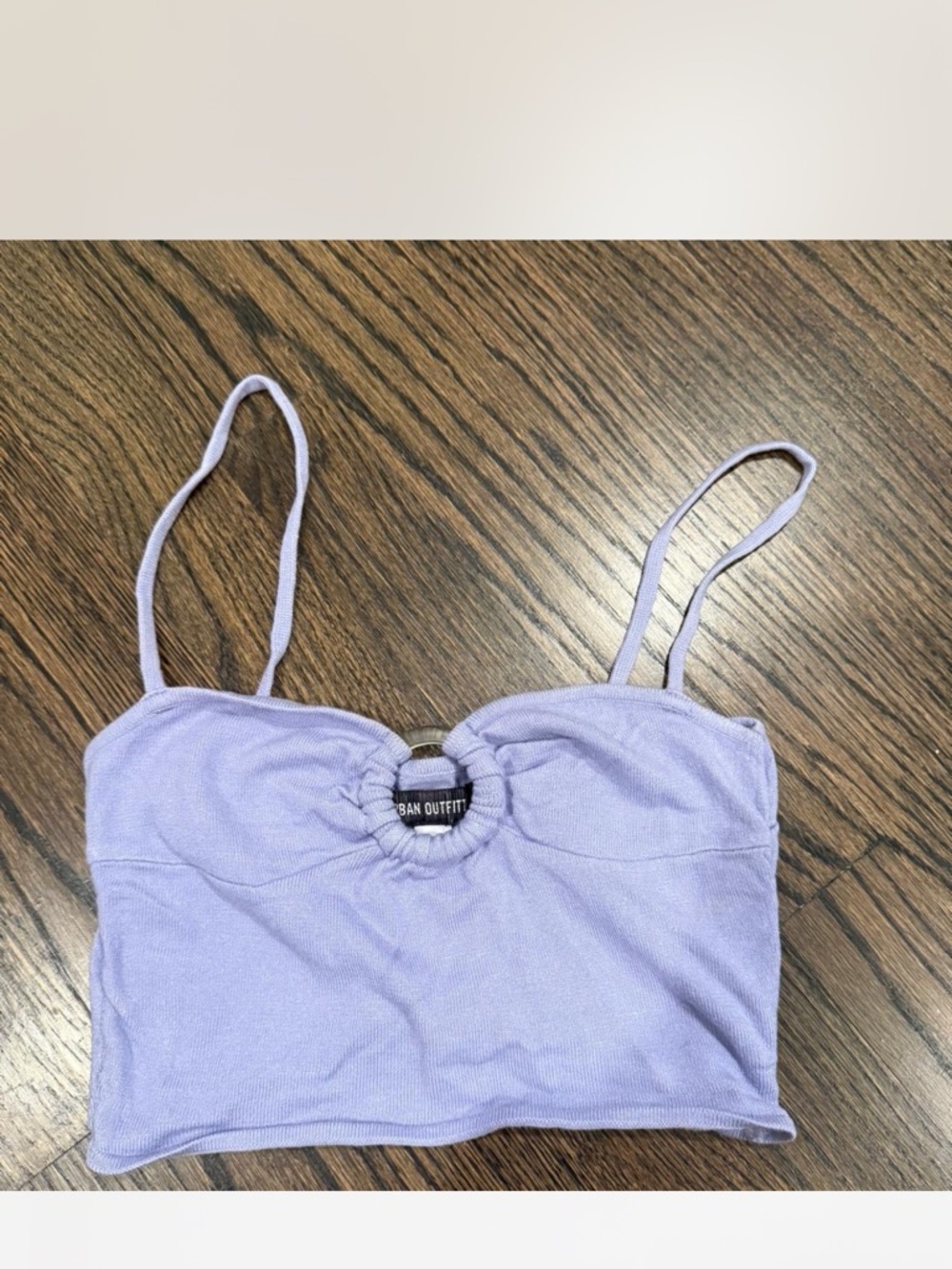 Urban Outfitters Lavender Ruched Ring Crop Tank